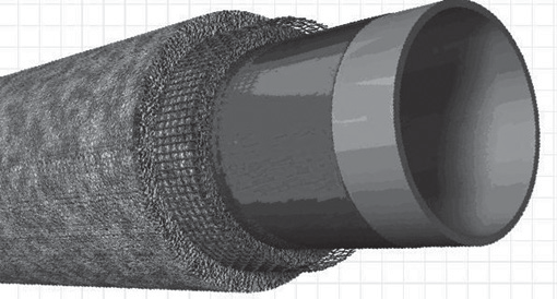 Армированное бетонное покрытие в оболочке для балластировки подводных трубопроводов 