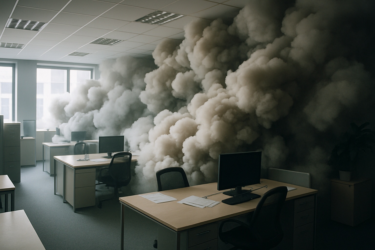 задымление в офисе
