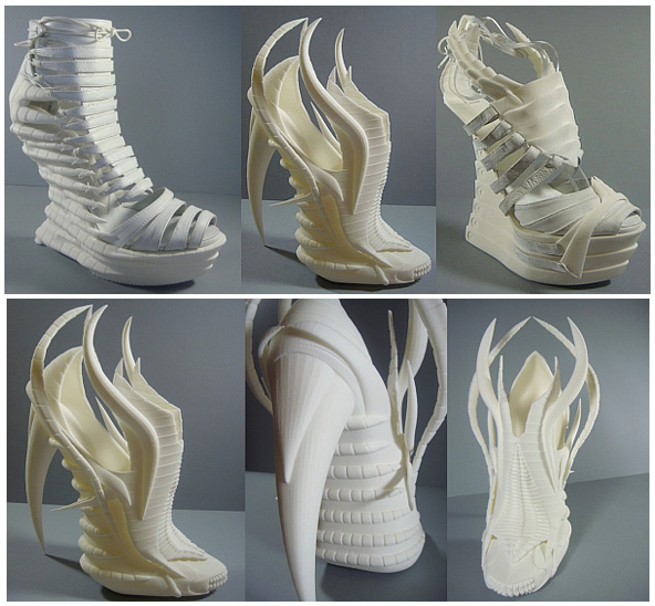 Коллекция обуви Exosceleton от британского дизайнера Я. Аллейн, распечатанная на 3D-принтере