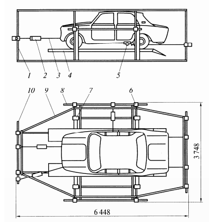 Пространственная рама БС-167.000 для восстановления аварийных кузовов легковых автомобилей