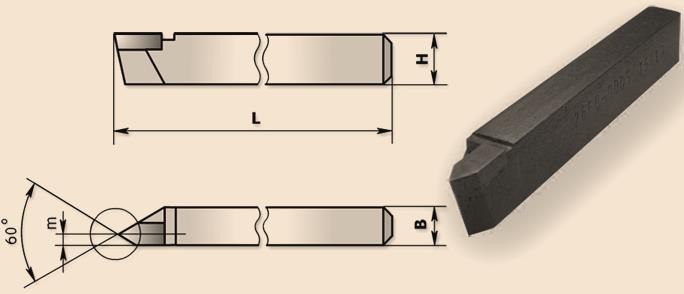 Резцы токарные резьбовые предназначенные для нарезания наружной резьбы 