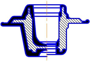 Схема расположения припусков на механическую обработку при штамповке на молоте (а) и прессе (б)