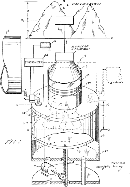 Иллюстрация к патенту Otto John Munz, Photo-Glyph recording, Патент США № 2775758, 25.12.1956