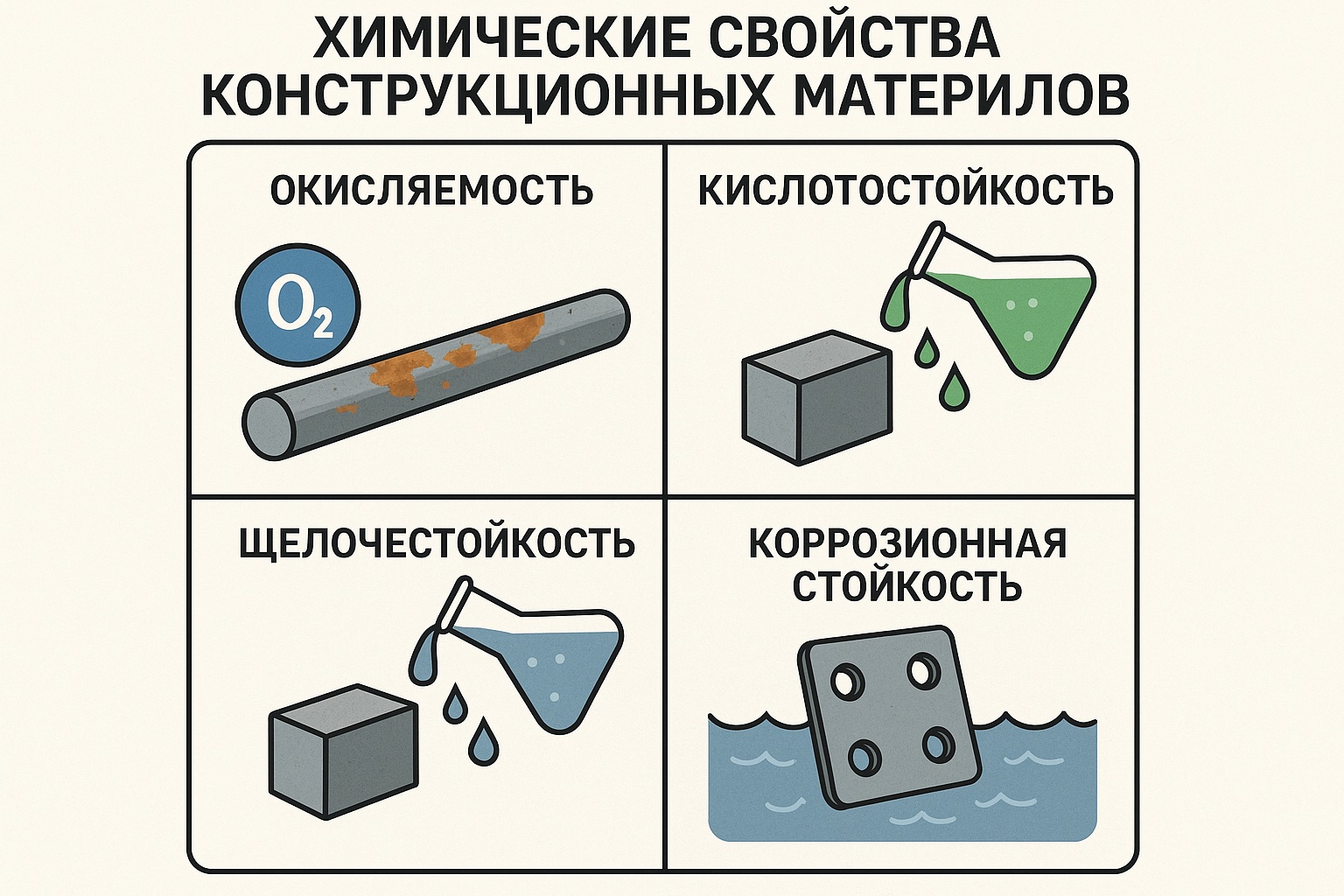 химические свойства конструкционных материалов