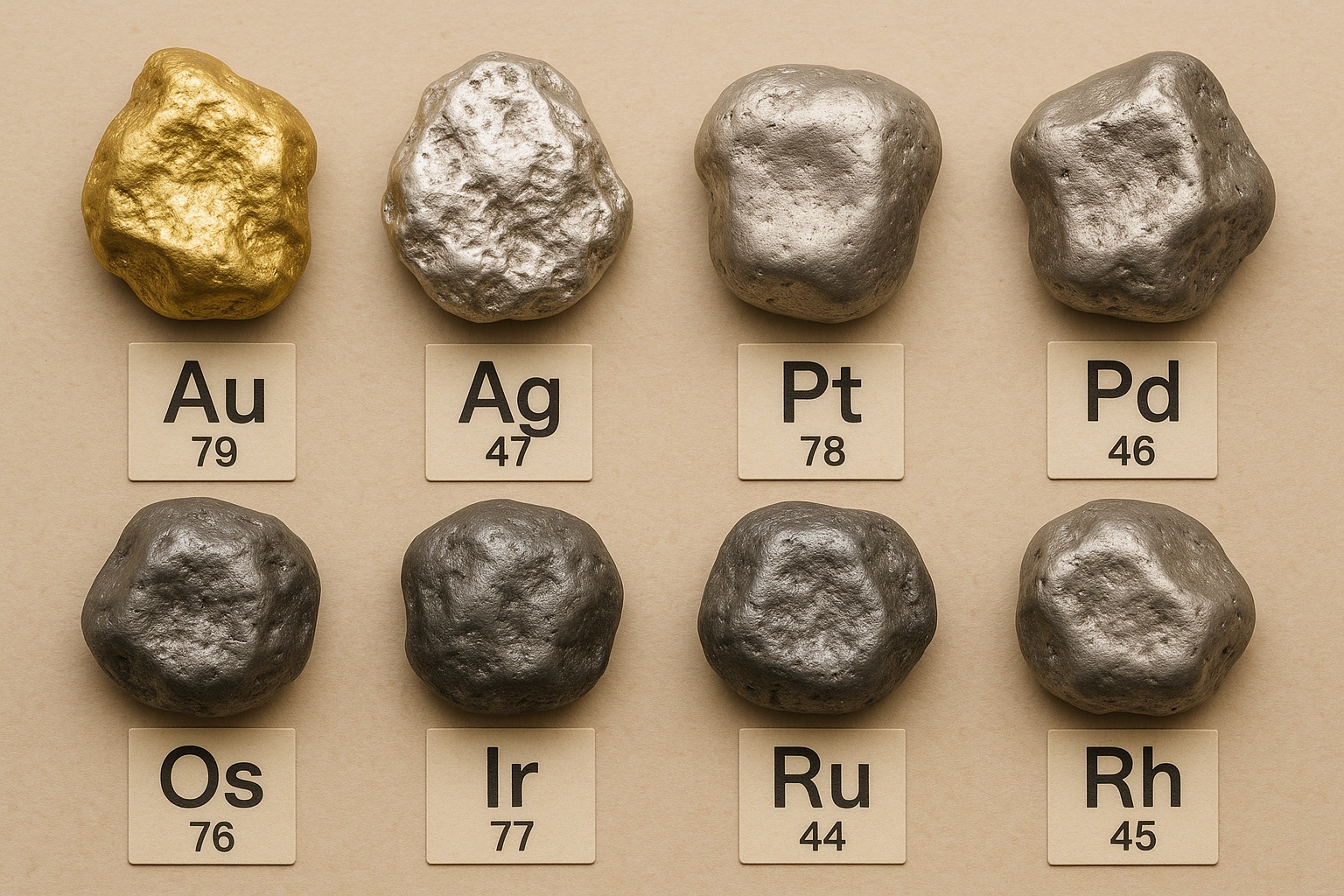 Сравнение видов драгоценных металлов