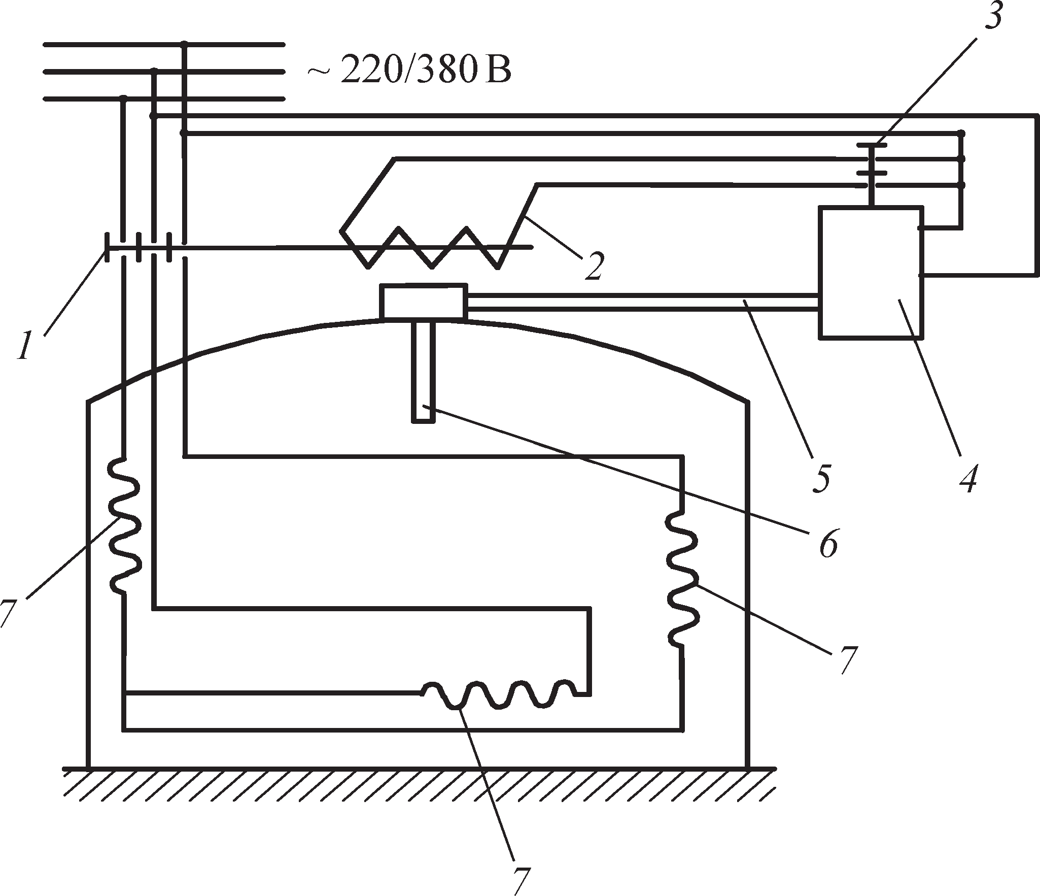 Схема АСР электропечи