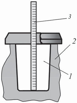 Схема измерения глубины полости штамповки с помощью универсального глубиномера