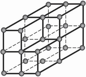 Схема строения металлического кристалла