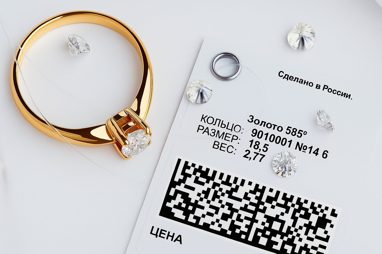 QR-код на ювелирном изделии