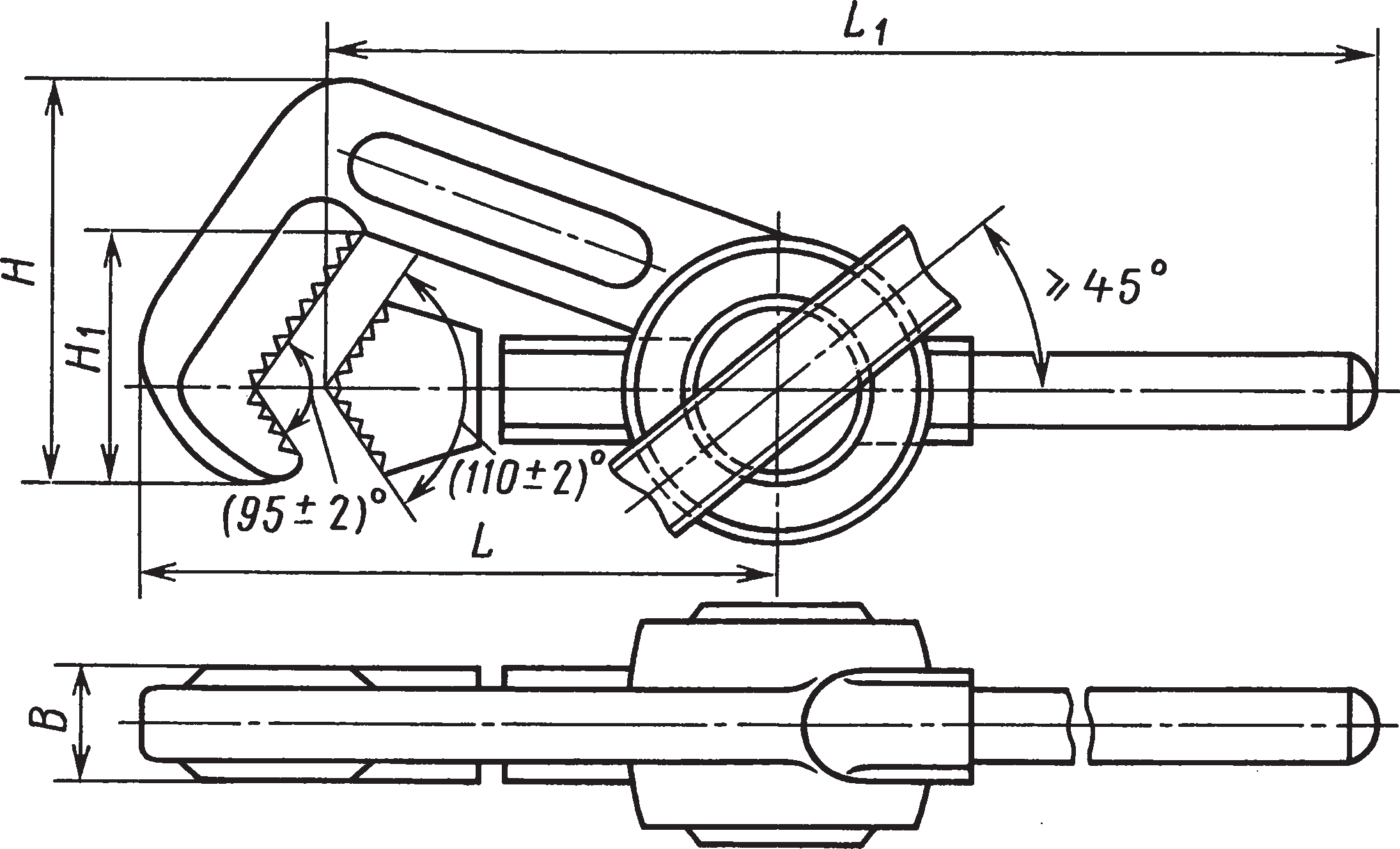 Ключ трубный накидной (ГОСТ 18981–73)