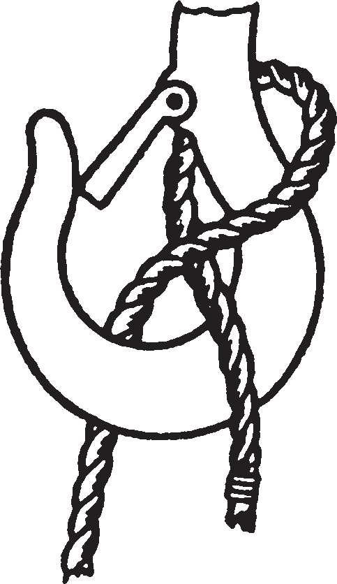Одинарный крюковой (гаковый) узел