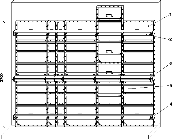 Схема устройства опалубки МОДОСТР-КОМБИ для стен
