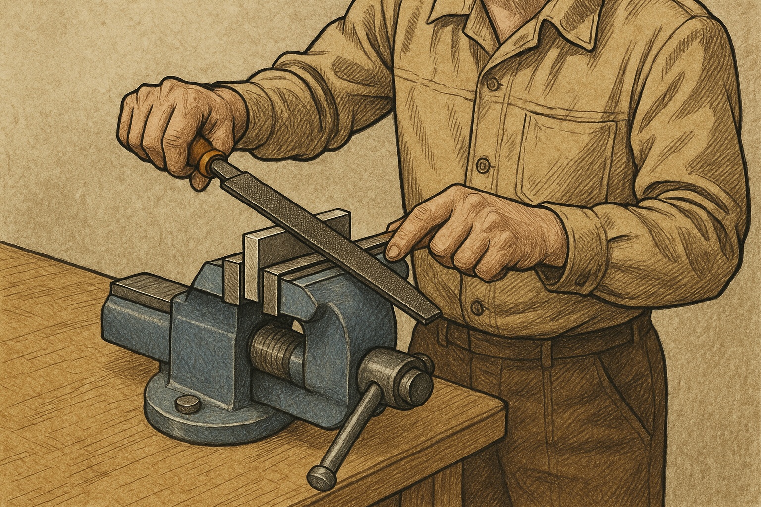 слесарные операции — распиливание, пригонка и припасовка