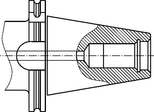 Конический хвостовик по DIN 69871 AD для станков с подачей СОЖ через сквозное отверстие в хвостовике 
