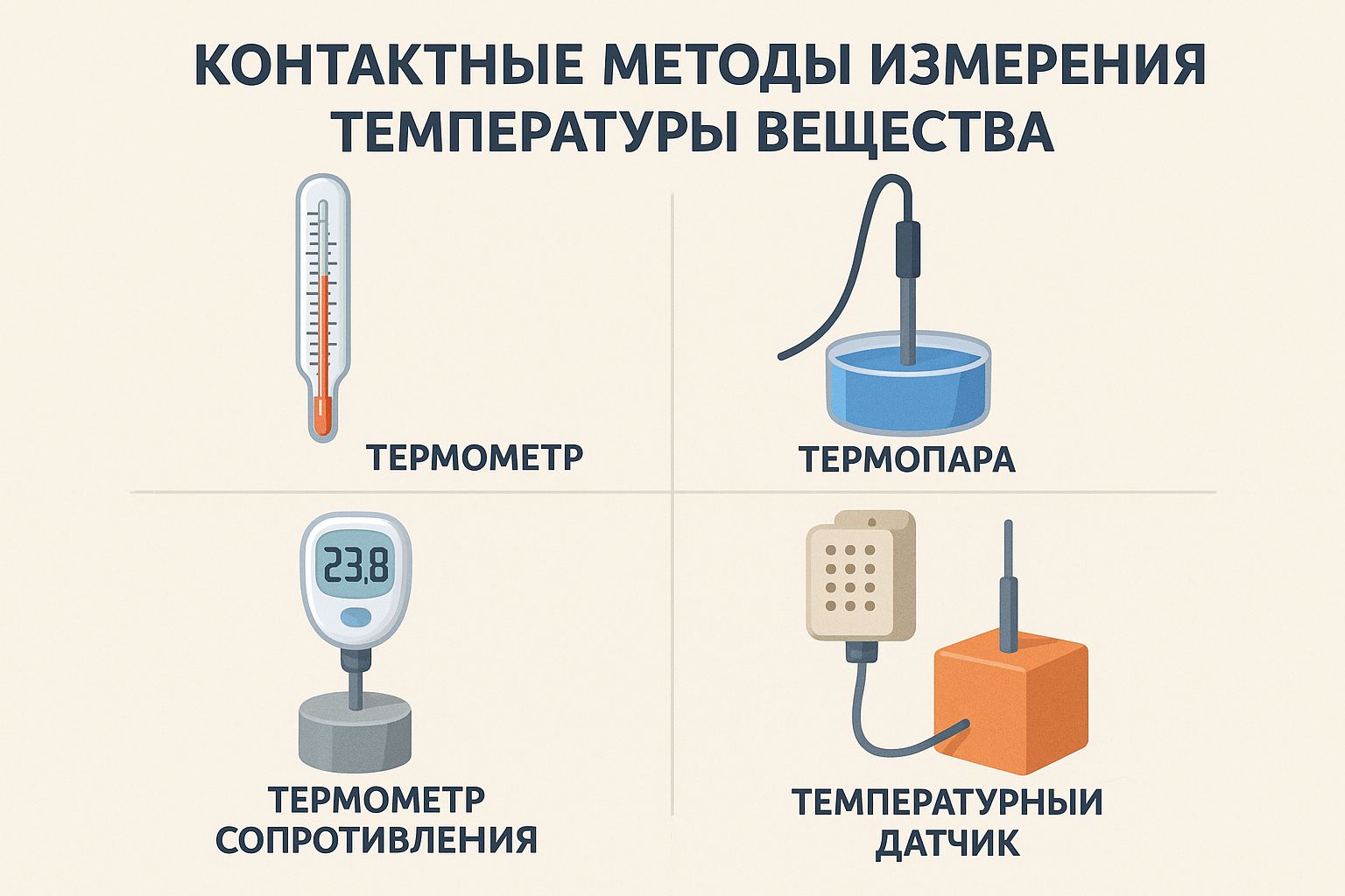 Контактные методы измерения температуры