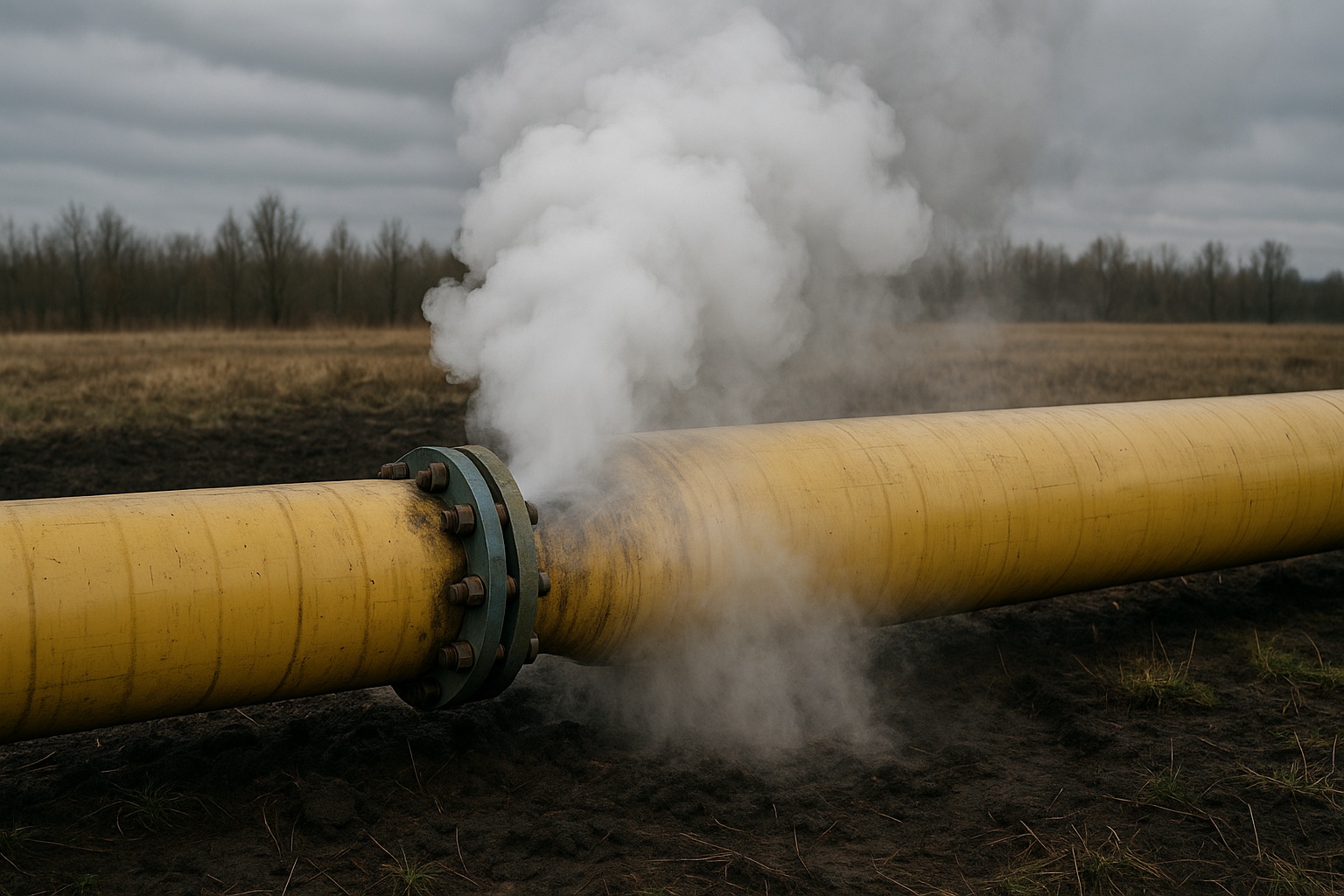 утечка газа из магистральной трубы