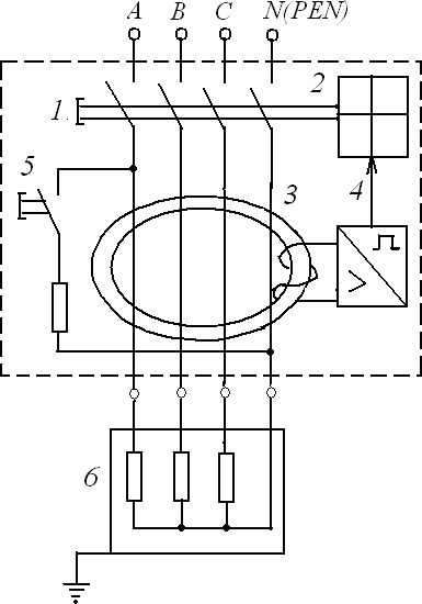 Схема автоматического выключателя
