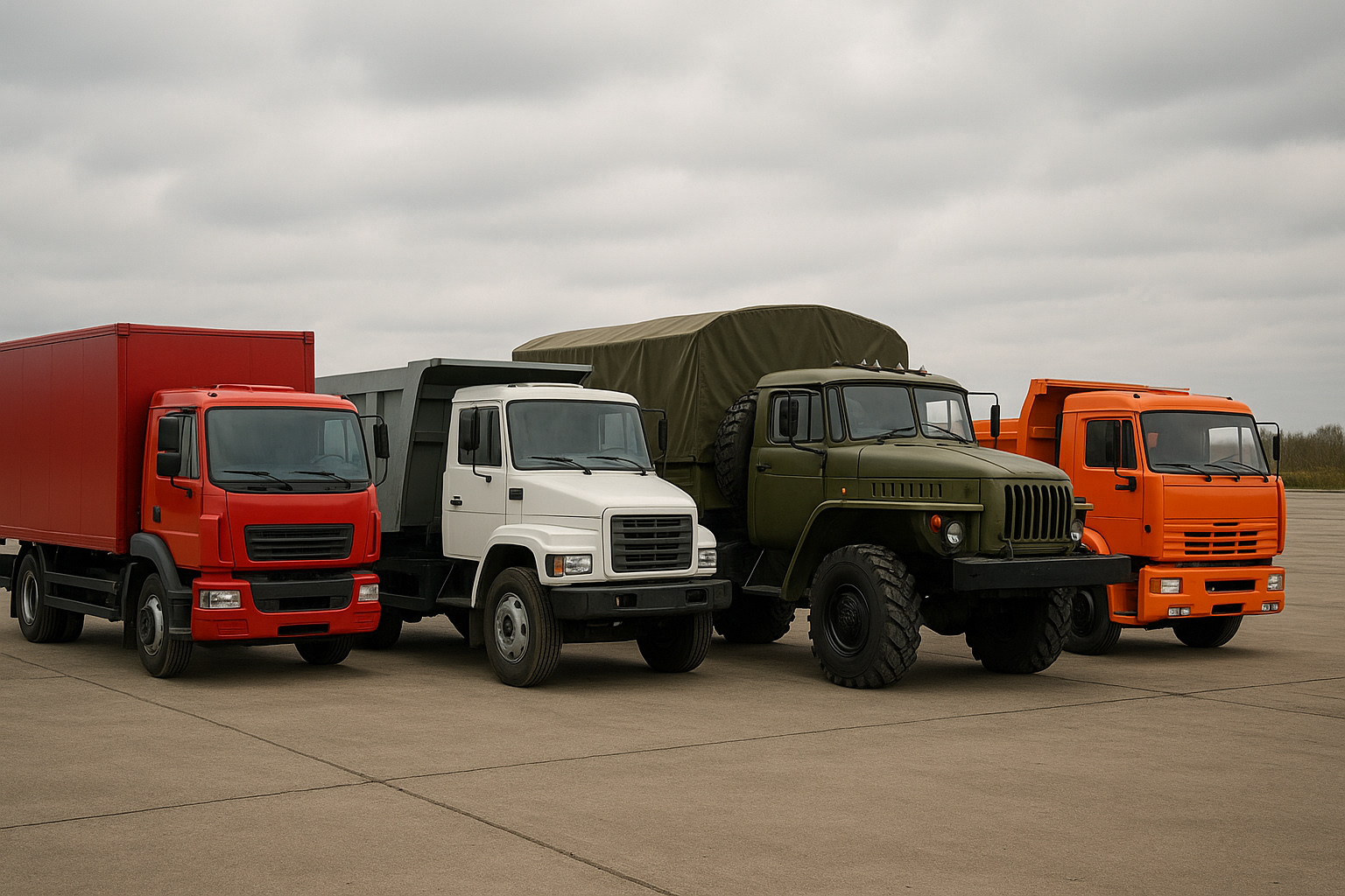 различные конструкции грузовых автомобилей