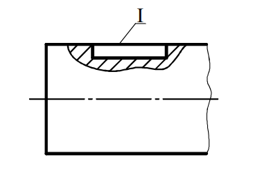 проекция линии пересечения цилиндрической поверхности с боковыми плоскими поверхностями шпоночного паза 