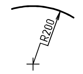 размерная линия радиуса 
