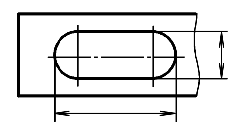 размеры радиуса дуги окружности сопрягающихся параллельных линий